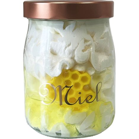 Bougie parfumée jarre Mousse au miel - Fait main (1/2)