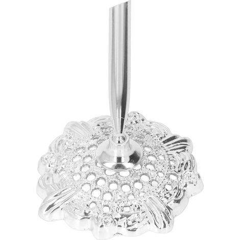 Vintage-Stiftehalter aus Metall mit durchbrochenem Design, eleganter Retro-Stil fürs Büro – dekorativer und praktischer Stiftehalter (Silber, Stift nicht enthalten) (1/5)