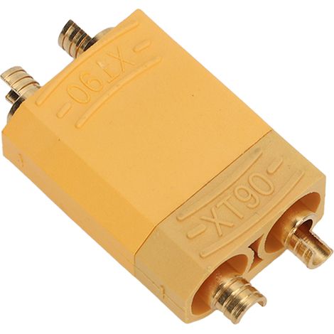 Connecteur XT90 réutilisable, stable, mâle et femelle, pour le raccordement de batteries et de contrôleurs de vitesse électroniques (ESC) Jaune (1/5)