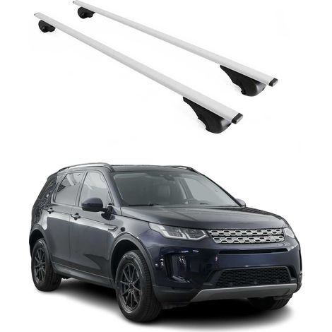 OMAC Barres de toit pour Land Rover Discovery Sport L550 2015-2026 – TÜV / DIN 75302:2019 – Antivol inclus – Charge max 75 kg – 2 barres Argent (1/4)