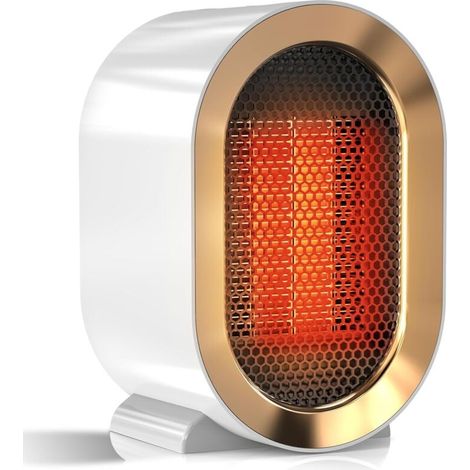 Radiateur d'appoint, radiateurs portables pour l'intérieur du bureau, mini radiateur de bureau écoénergétique, protection contre la surchauffe et le basculement, petit radiateur adapté à la chambre, à (1/4)