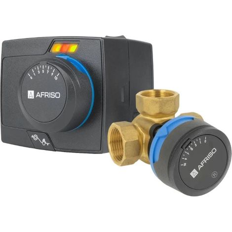 Set di controllo ProClick: valvola miscelatrice rotativa a 3 vie ARV 384 Vario ProClick, DN25, Rp 1 pollice, Kvs 4,5 - 12 m3/h + attuatore elettrico ARM (1/2)