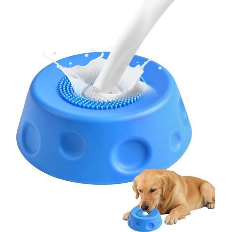 Langsam fressender Hundenapf für flüssige Leckerlis, rutschfest, für Hundeknochenbrühe, 3/4 Tasse Joghurt, Leckspielzeug für kleine, mittlere und große Hunderassen (1/5)