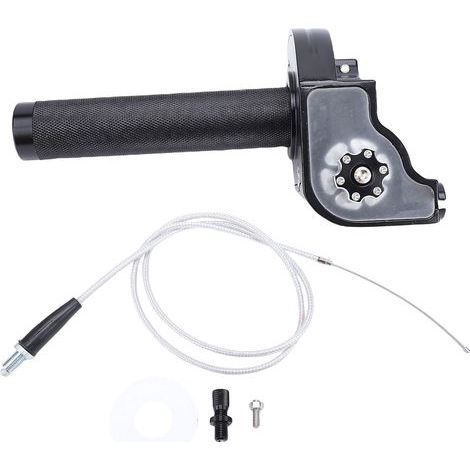 Poignée d'accélérateur de moto 7/8 pouces 22 mm en alliage d'aluminium CNC Twister rapide avec câble de remplacement pour KLX CR CRF EXC XR CRF50 CRF230 50 110 125 230 250 Noir (1/5)