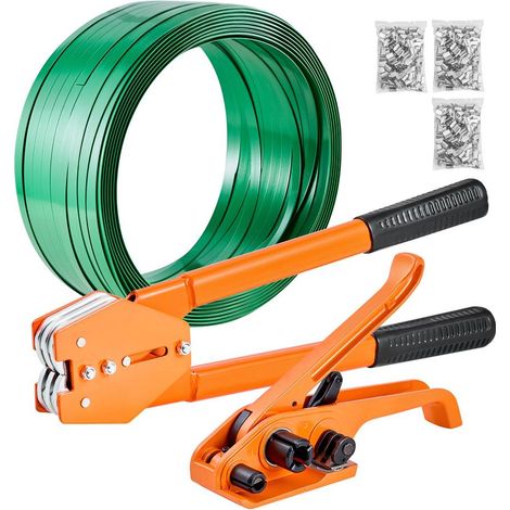 Feuillard PET 304,8 m pour un cerclage solide, kit de cerclage manuel pour palette, expédition et déménagement (1/5)