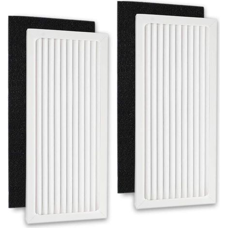 Lot de 2 filtres HEPA de rechange 04383 compatibles avec les filtres de purificateur d'air Hamilton Beach 04383, 04384, pièce n° 990051000 (1/5)