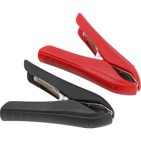 paire de pinces crocodiles pour batterie, câbles de démarrage 100 A, pince de soudage, pôle positif rouge, pôle négatif noir (1/5)