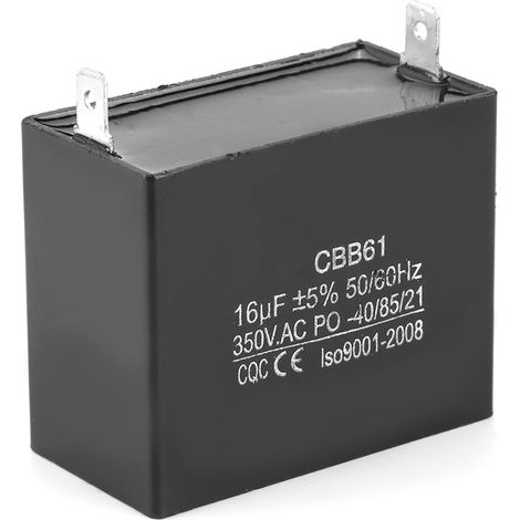 Anlaufkondensator CBB61 für Motoren und Generatoren CQC 350 V AC 16 µF 50/60 Hz (1/5)