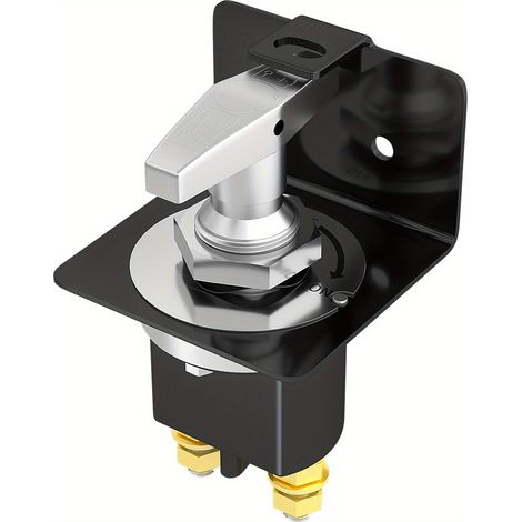 Battery Disconnect Switch with Lockout Plate 12V-36V Battery Kill Switch Fixed Handle Isolator for Car, Auto, RV (1/5)