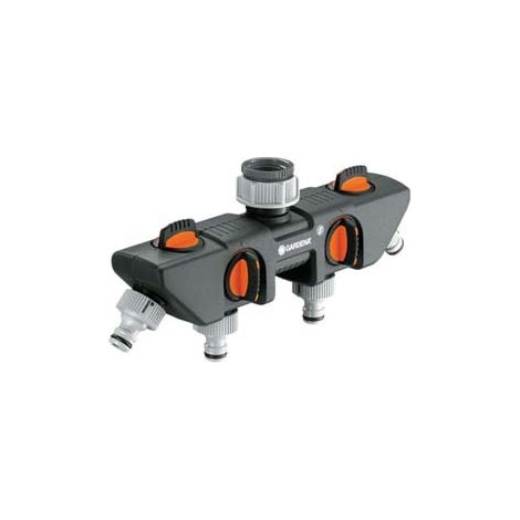 DISTRIBUTORE A 4 VIE CON INNESTI RAPIDI- - per rubinetti da 3/4-1 in blister (8194-20) - 1 blister GARDENA