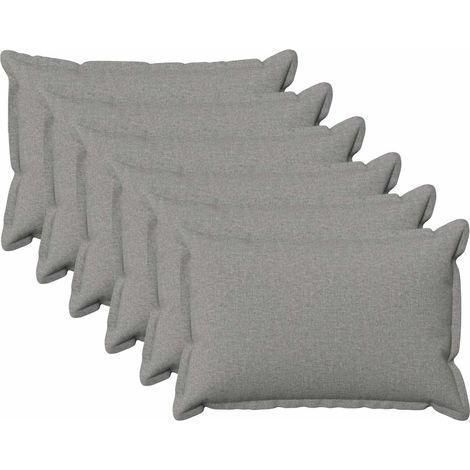 Federa 6 pcs HOUTEN Grigio Nuvola 40 x 60 cm Lino vidaXL (1/5)