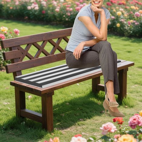 Outdoor wasserdicht 50D Schwamm Hohlkissen, abnehmbares Outdoor Sitzkissen mit Reißverschluss, 100  40  5 cm - schwarz-weiße Streifen