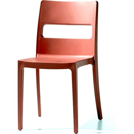 Chaise de jardin, 6 chaise SAI Terracotta en Plastique, Scab design (1/2)