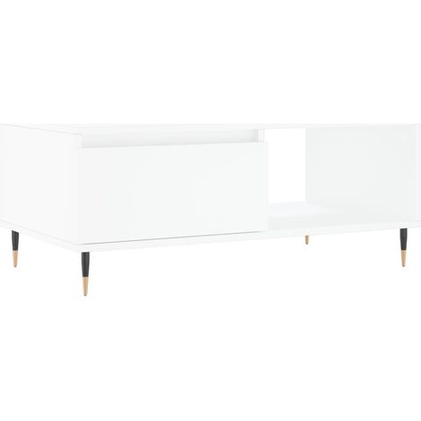 Maison Exclusive - Couchtisch Weiß 90x50x36,5 cm Holzwerkstoff