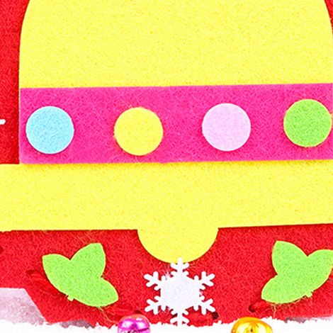 Feutrine pour Noël - Tissu non tissé - Décoration de Noël mignonne à faire soi-même - Sac à jouets fait main (cloche) (1/5)