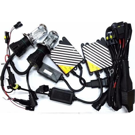 TRADE SHOP - Kit Bixenon H4 H4-3 6000k 55w Hid Coppia Fari Luce Per Auto Centralina -