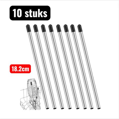 Lot de 10 égouttoirs à bouteilles en inox de 18,2 cm, support universel compatible lave-vaisselle standard, adapté aux bouteilles d’eau, soda et vin, argentés (1/5)