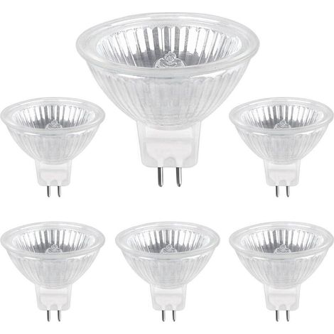 Ampoule Halogene GU5.3 50W 12V, 800lm Blanc Chaud 2700K Dimmable, Ampoule Spot Halogène MR16, pack de 6 (1/5)