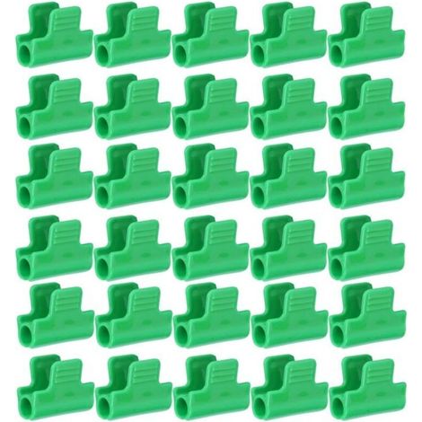 Greenhouse Film Clips - Garden Accessories - Pack of 30 - Green Plastic - 3.9 x 3.1 cm (1/5)