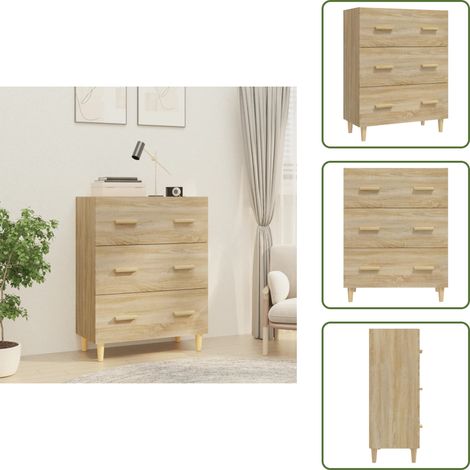 Sideboard Sonoma-Eiche 70x34x90 cm Holzwerkstoff - Schreibtisch - Wohnzimmermöbel - Sideboard - Regal - Eichefarbenes Möbel (1/5)