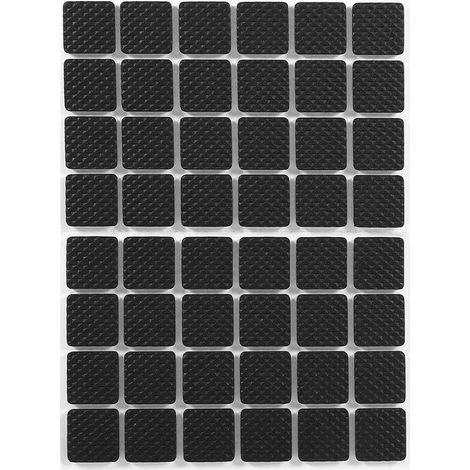 48pcs Pieds en Caoutchouc antiderapant Patin Autocollant protecteurs de Meubles protecteurs Auto-adhésifs Feutre antidérapants Pinces poignées de canapé pour Surfaces de Plancher dures (1/5)