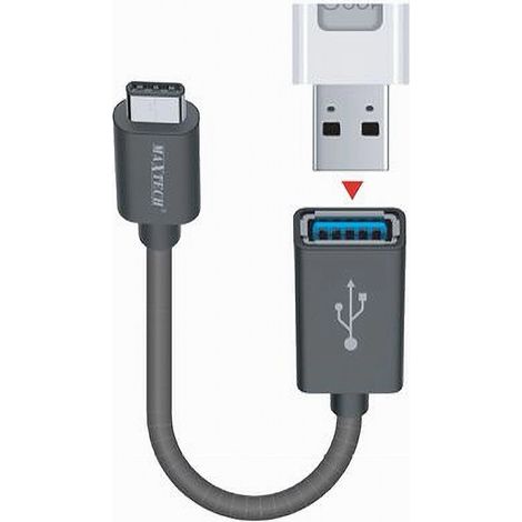 MaxTech - Adattatore Type-c Maschio A Usb-a 2.0 Femmina Ricarica Trasmissione Dati Otg-c03 - (1/2)