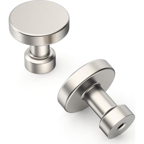 2 pièces Boutons de meubles Boutons d'armoire Nickel Brossé Boutons de tiroirs Boutons Pour poignées d'armoire Boutons (1/5)
