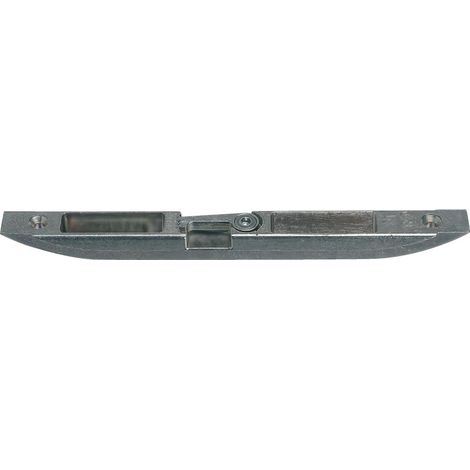 Gâche centrale bois 4 mm – Têtière axe 9 mm – Zamak traité FerGUard argent® – Pour Fercomatic butée réglable droite – G2289300R1 (1/4)