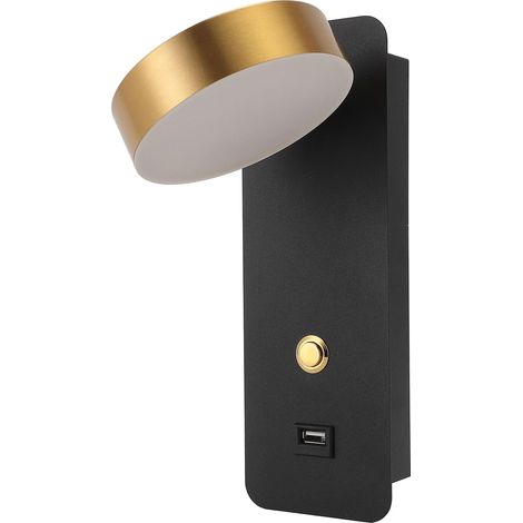 Lampe de Chevet LED Moderne Réglable, Lecture avec Port (1/5)