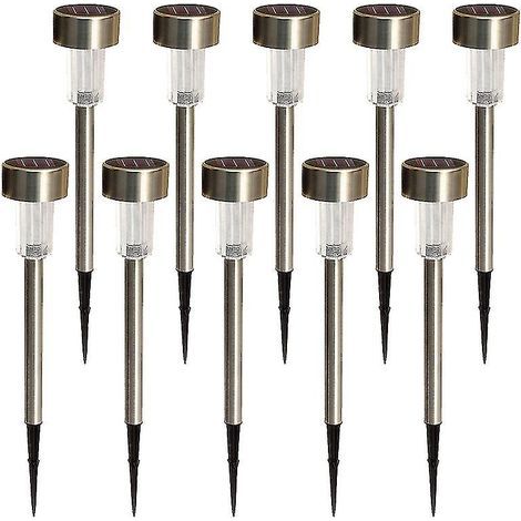 Lot de 10 lampes solaires pour allée (1/3)