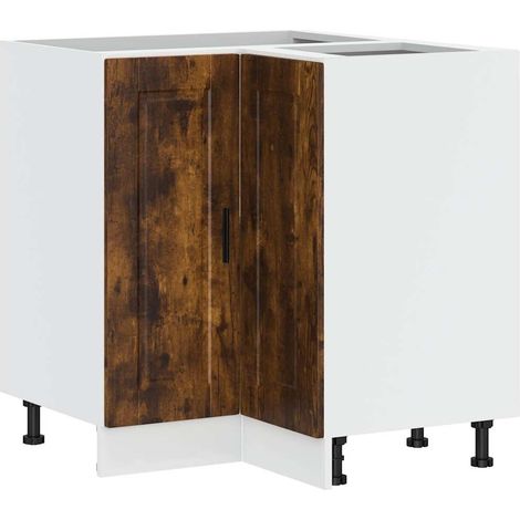 Maison Exclusive - Base ad Angolo Cucina Porto Rovere Fumo in Legno Multistrato