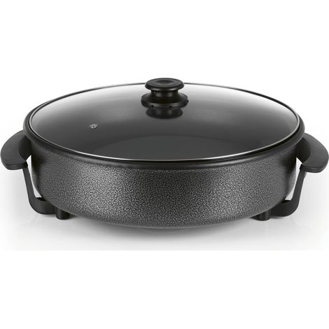GOURMETmaxx Padella elettrica multifunzione ⌀ 40cm  Con termostato, coperchio in vetro e rivestimento antiaderente  Volume XXL - ideale come padella per paella, padella per stufare e padella wok (1/5)