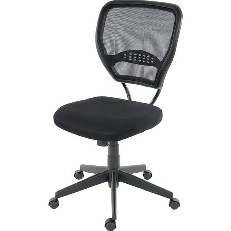 [JAMAIS UTILISÉ] Fauteuil/chaise de bureau Seattle, charge 150kg, tissu, noir, sans accoudoirs