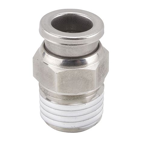 Adaptateur droit fileté SMC KQG2 vers Enfichable 4 mm R 1/8 Mâle ( Prix pour 1 )