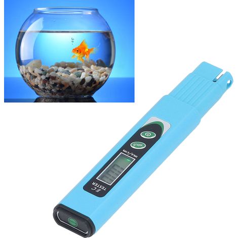 Medidor de conductividad portátil con forma de bolígrafo, fabricado en ABS con pantalla LCD para uso doméstico, para determinar la calidad del agua: de 0,00 a 19,99 mS/cm. (1/5)