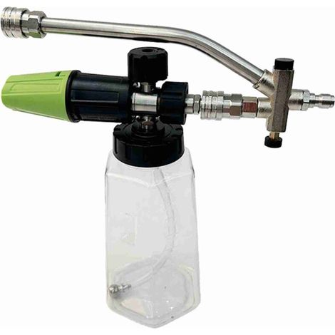 Foam gun for pressure washer with dual connector tool, 1/4" car cartridge (1/5)