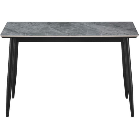 Tavolo da pranzo GRANVIA – 120x70 cm – Effetto ardesia – Struttura in metallo – Design compatto e moderno