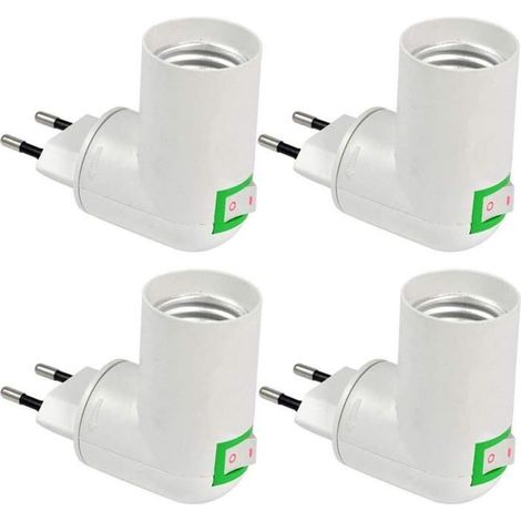 Douille E27 avec Interrupteur sans Fil, Base pour Ampoule LED E27, Douille Plastique pour Éclairage ACCESSOIRES FABRICATION MAISON (1/5)