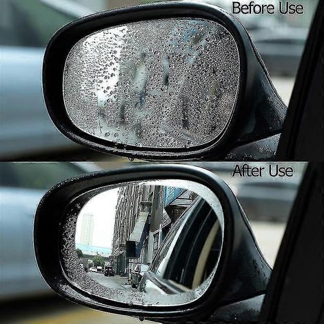 Lot de 2 films protecteurs transparents anti-pluie et imperméables pour rétroviseurs de voiture, 100 x 145 mm. Accessoires auto. (1/5)