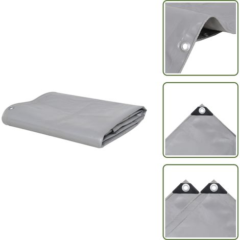 Telone per camioncino - vidaXL Telone 650 g/m² 3,5x5 m Grigio - Telone per campeggio