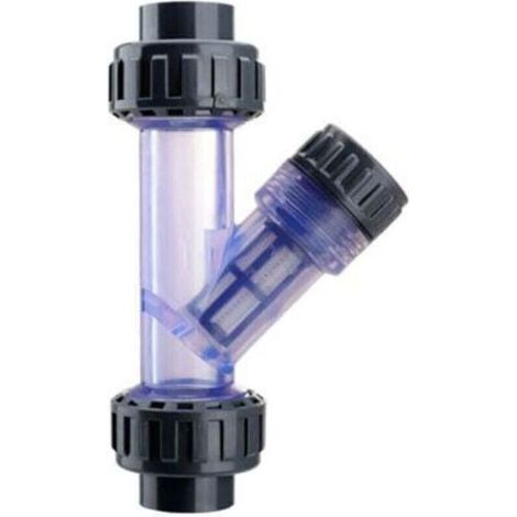 Crépine en Y transparente en PVC, facile à installer, pour aquariums, 3/4 pouce