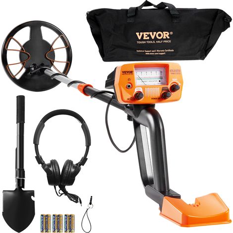 VEVOR Detecteur de Metaux pour Adultes Enfants 20,4 cm Detecteur de Metaux Professionnel Reglable Bobine Etanche IP68 Ecran LCD Puce DSP Avancee Leger pour Recherche Pieces deOr et Chasse aux Tresors