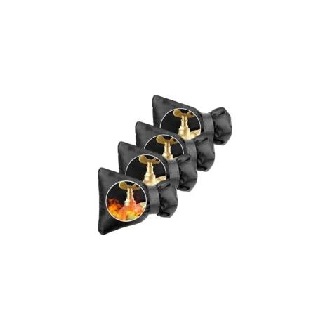 Juego de 4 fundas anticongelantes para grifos, fundas para grifos de exterior, fundas impermeables para grifos de jardín para protección contra las heladas invernales, 22 cm x 18 cm, color negro - Cre (1/4)