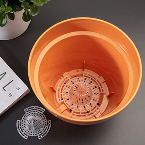 Pot Fleur en Plastique Trou Maille Tampon Forme cône Plantes Grille inférieure écran Drainage filtres Jardin Accessoires Filets (1/5)