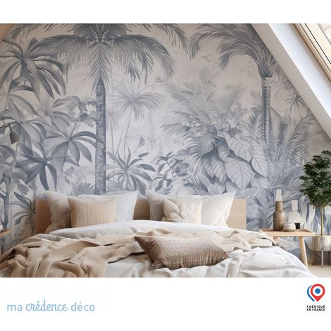 Papier peint : Jungle tropicale dessinée - Intissé - 200 cm - 280 cm (1/5)