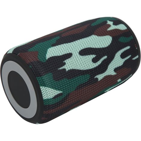 Enceinte Bluetooth sans fil portable et étanche avec 2 haut-parleurs stéréo, câble USB et version camouflage améliorée (1/5)