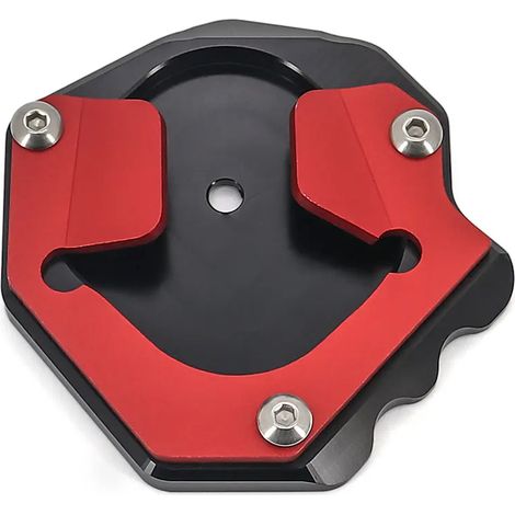 (Rouge) Compatible avec Yamaha XT 1200 Z Super Ténéré 1200 XT1200Z XT1200ZE. Béquille latérale, extension et support de pied Maxpower. (1/4)