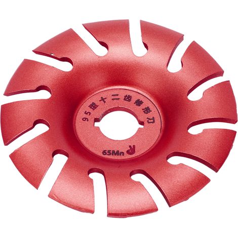 Grinder Shaping Disc 12 Teeth Stainless Steel Wood Carving for Angle Grinder Woodworking 95mm Red
