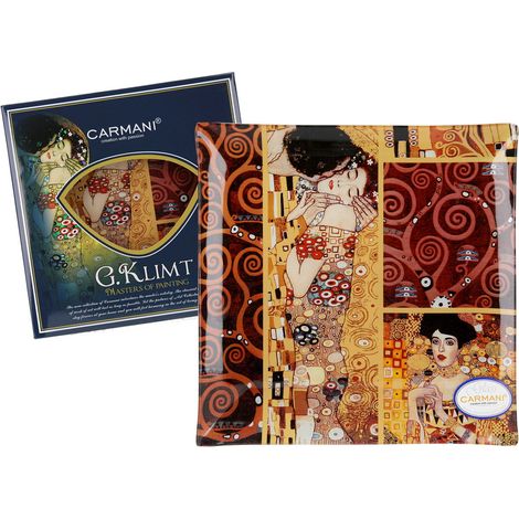 Carmani, plato decorativo - Gustav Klimt/El beso 25x25cm