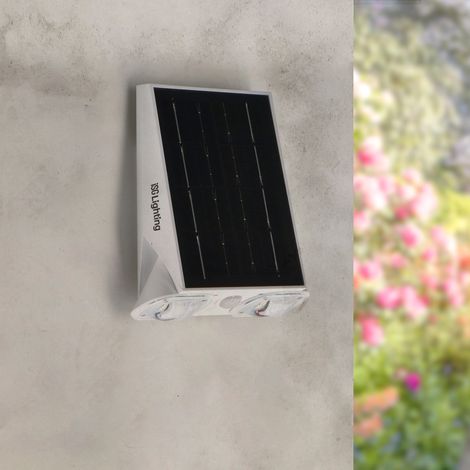 IluminaShop - Aplique LED  Solar White Eyes IP44 Sensor Crepuscular / Sensor de movimiento  Blanco Neutro 4000K (1/4)
